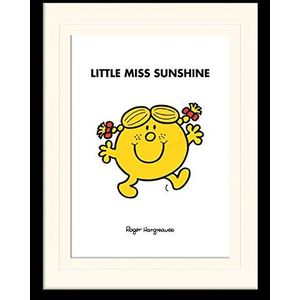 Mr Men & Little Miss Little Miss Sunshine Gemonteerd & Ingelijst 30 x 40cm Print, Multi Kleur