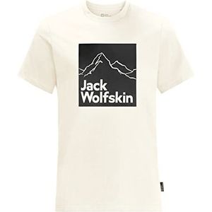 Jack Wolfskin Merk T-shirt, Egret, M Heren, Egret, M
