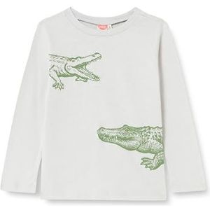 Koton Babyboy T-shirt Graph Crocodile Printed Long Sleeve Crew Neck Cotton, grijs (031), 12-18 Maanden