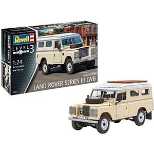 Revell Modelbouwset, Land Rover Series III, LWB 109, gedetailleerd niveau 3 voertuig, bouwpakket, 174 delen, schaal 1:24, voor kinderen en volwassenen vanaf 10 jaar, medium