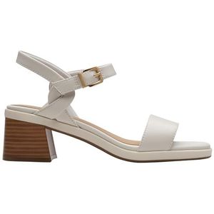 Clarks Premium Dames Jaylan Ray Sandaal, Off White Lea, 3 UK, Off White Lea, 36 EU