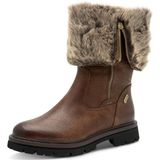 Marco Tozzi - Kuitlaarzen - Cognac - Imitatieleer - Blokhak