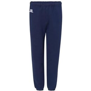 Russell Athletic Dri-Power Fleece Joggingbroek met gesloten bodem voor heren (geen zakken), marineblauw, S