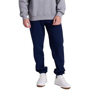 Russell Athletic Dri-Power Fleece Joggingbroek met gesloten bodem voor heren (geen zakken), marineblauw, S