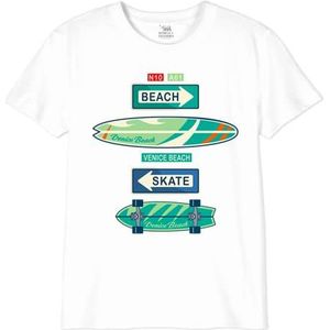 Republic Of California Venice Beach GIREPCZTS047 T-shirt meisjes, wit, maat 10 jaar, Wit, 10 Jaar