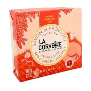 La Corvette – Zomerzeep Grapefruit – 100 g – Provence 100 % plantaardig – Gemaakt in Marseille