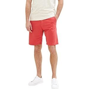TOM TAILOR Heren 1036300 Bermuda Shorts, 31045-Soft Berry Red, 31, 31045 - Soft Berry Red