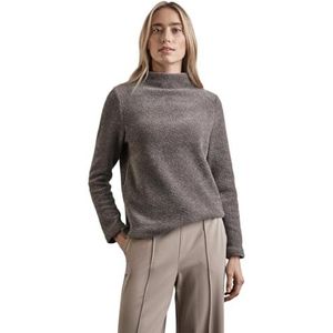 Street One Damesshirt met gebreide look, Morel Brown Mel., 34