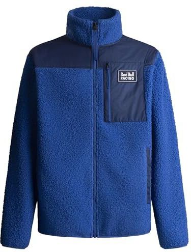 Red Bull Racing X Pepe Jeans Heren Sherpa Fleece Hybrid Knitwear, Blauw (Elektrisch Blauw), M, Blauw (Electric Blue), M
