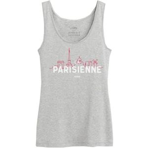 Republic Of California ""La Parisienne Paris"" WOREPCZTK033 Tanktop, dames, melange, maat XS, Grijs Melange, XS