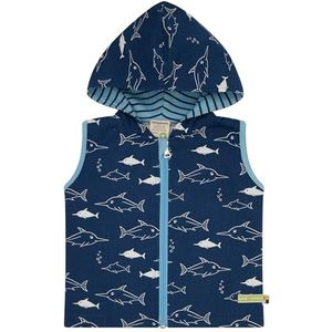 loud + proud Outdoorvest met diermotief, van biologisch katoen, GOTS-gecertificeerd, ultra marine, 110-116