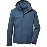 killtec Heren Functioneel jack/outdoorjack met afritsbare capuchon KOS 53 MN JCKT, steel-blue, 4XL, 41333-000