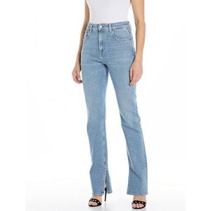 Replay Sharljn Slim Flare Fit Jeans voor dames, slim flare fit, 009, medium blue., 27W x 34L