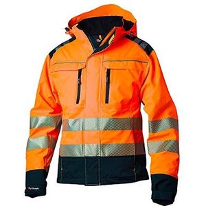 Top Swede 13002002208 Model 130 waarschuwingsbescherming weerbescherming jas, oranje/marine, maat XXL