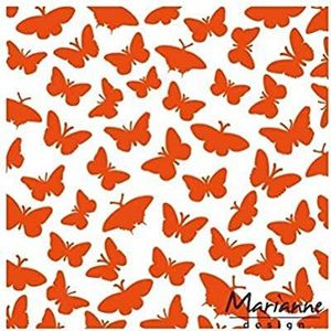 Marianne Design Ordner Butterflies, plastic, oranje, 19,0 x 14,5 x 0,5 cm