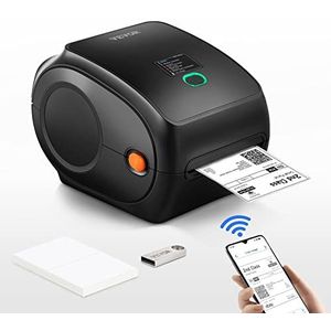 VEVOR Bluetooth labelprinter, HD (300DPI) DHL labelprinter, automatische herkenning van etiketten, ondersteunt Windows/MacOS/Linux/Chromebook, geschikt voor Amazon, Ebay, Etsy, enz