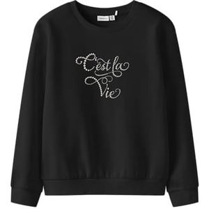 NAME IT Nkfretta Ls Nreg Sweat Box Bru, zwart, 116