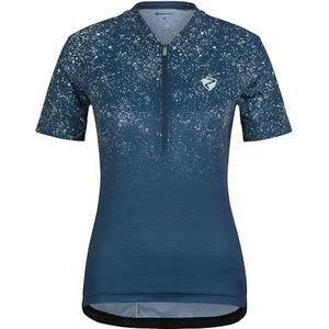 Ziener NALADIA Fietsshirt voor dames, mountainbike, racefiets, ademend, sneldrogend, elastisch, korte mouwen, halve marineblauw, 40