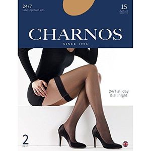 Charnos Dames 24/7 Hold-up kousen, 15 Den 2 Paar Pack - zwart - S