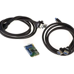KALEA-INFORMATIQUE mPCIe Mini PCI Express (MiniPCIE) 4-poorts USB 3.0 (USB3 5G) kaart met NEC-chipset - met meegeleverde kabels