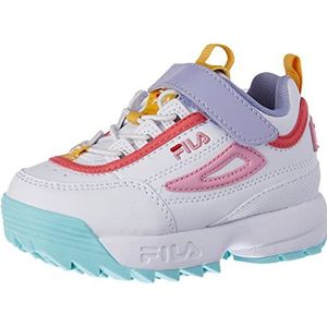 FILA DISRUPTOR E CB tdl Sneakers voor jongens en meisjes, wit-paars gemêleerd, 19 EU