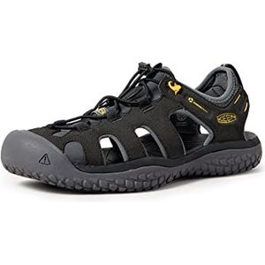 KEEN Men's Solr M Water Sandals, Black Grey Yellow, 43 EU