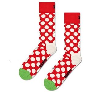 Happy Socks Big Dot Snowman Sock, Kleurrijke en Leuk, Sokken voor Dames en Heren, Veelkleurig (36-40)