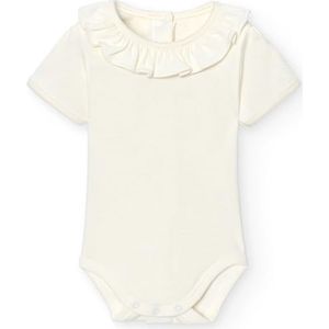 BABIDU - Babybody - Beige - Korte Mouwen - Ruches