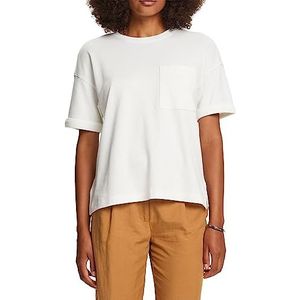 ESPRIT Oversized T-shirt met opgestikte zak, off-white, XXL
