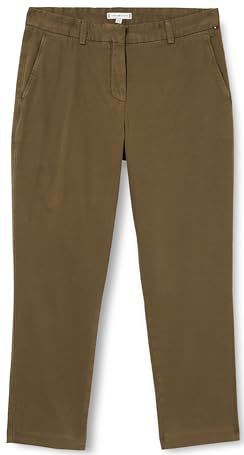 Tommy Hilfiger Dames Stretch GMD Slim Chino WW0WW43478, Chino, Khaki, 36, Khaki (Legergroen), 62