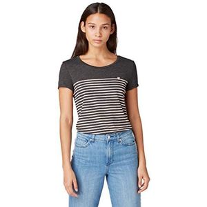 TOM TAILOR - 19022 - T-shirt - Donkergrijs Roze Gestreept - Lange Mouwen