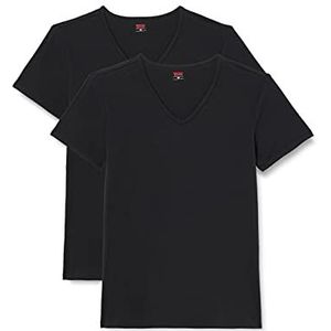 Levi's T-shirt voor heren, set van 2 stuks, zwart, XXL