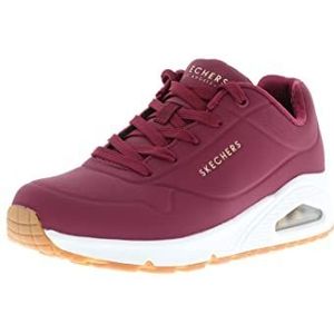 Skechers Uno Stand On Air dames Sneaker Low top, burgundy durabuck, 38 EU