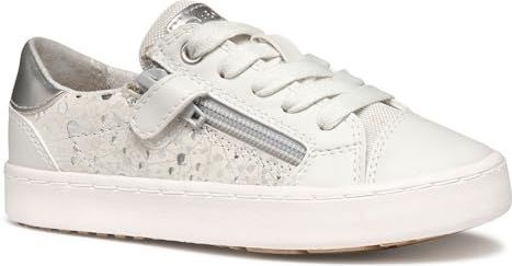 Geox Meisje J Kilwi Girl A Sneakers, Off White Silver, 27 EU