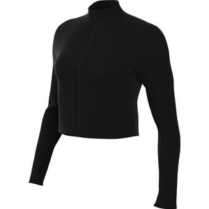 Nike - Zenvy Dri-FIT - Damestop - Zwart - Met Ritssluiting en Lange Mouwen