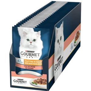 Purina Gourmet Parels in saus Natvoer voor katten met zalm, 26 zakjes à 85 g