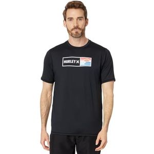 HURLEY - Everyday Hybrid UV T-shirt - Zwart - Polyester en Spandex