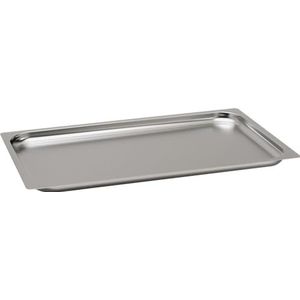 HENDI Gastronorm tray GN 1/1, 20mm diep, 2,6L, temperatuurbestendig van -40˚C tot 300˚C, oventray, bakplaat, ovenplaat, 530x325(H)20mm, roestvast staal 18/0