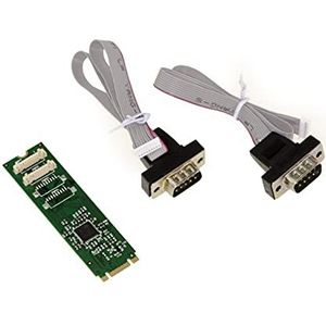 KALEA-INFORMATIQUE M.2 kaart. 2 RS232 COM DB9 seriële poorten voor PCIe M2 poort, M of B+M toets. AX99100 ASIX chipset.