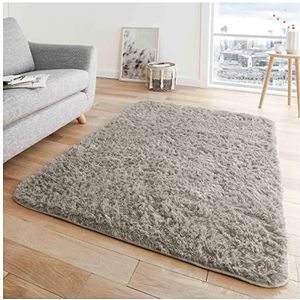 GC GAVENO CAVAILIA Shaggy tapijten voor woonkamer - superzacht slaapkamertapijt - antislip vloerkleden - pluizige tapijten woonkamer - nerts - 80x150
