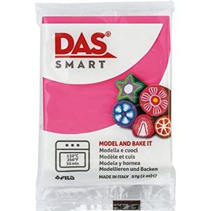 DAS Smart Oven Bake Modelling 56g Klei, Geranium Roze, Ideaal voor Kinderen en Hobbyisten
