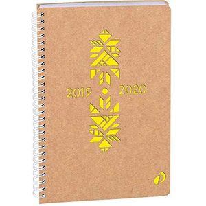 Quo Vadis 145005Q Agenda met spiraalbinding NOTE 21 AUTHENTIK Sept-2019 tot Dic-2020, weekoverzicht + notities, A5, 15 x 21 cm, Tribal