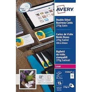Avery C 32026-25-cartes visitekaartjes dubbelzijdig Satijn 32026-25 250Kaarten (C)