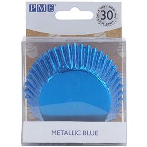 PME Cupcakevormpjes Metallic Blauw pk/30