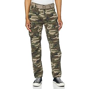 Schott NYC Herenbroek, Veelkleurig (Camo Kaki), 28