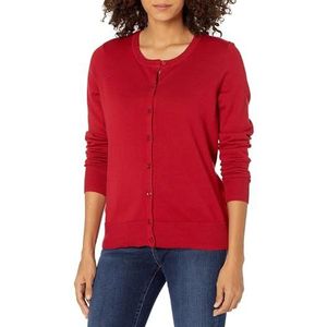Amazon Essentials Women's Lichtgewicht vest met ronde hals (verkrijgbaar in grote maten), Rood, XS