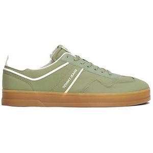 Tommy Jeans Heren TJM Vulc. Skater Mix materiaal (EM0EM01456) Low Top Sneaker, grijs (Cool Earth), 6.5 UK, Grijze Koele Aarde, 40 EU