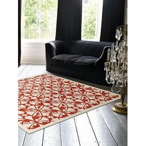 benuta tapijt Kaleido Oranje 150x150 cm | Modern tapijt voor woon- en slaapkamer