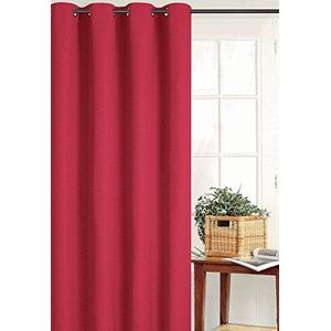Homemaison verduisteringsgordijn, polyester, rood, 250 x 135 cm