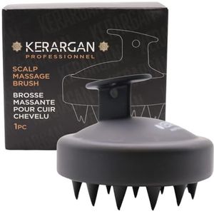 Kerargan - Silicone Hoofdhuid Massage Borstel - Stimuleert de Bloedcirculatie en Bevordert de Haargroei - Zacht en Ergonomisch - Voor Alle Haartypes